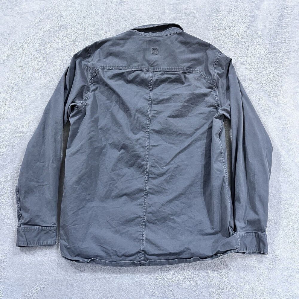 511 Tactical Shirt Heavy Duty Mens L Gray Snap Up Cotton Shacket Workwear - Picture 3 of 9